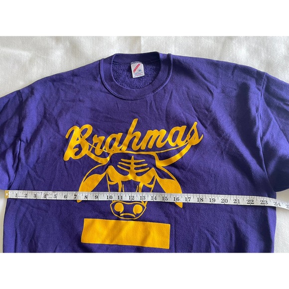VTG BRAHMAS BULL Print Pullover Sweatshirt Jerzees Tag Men Size XL - Picture 4 of 12